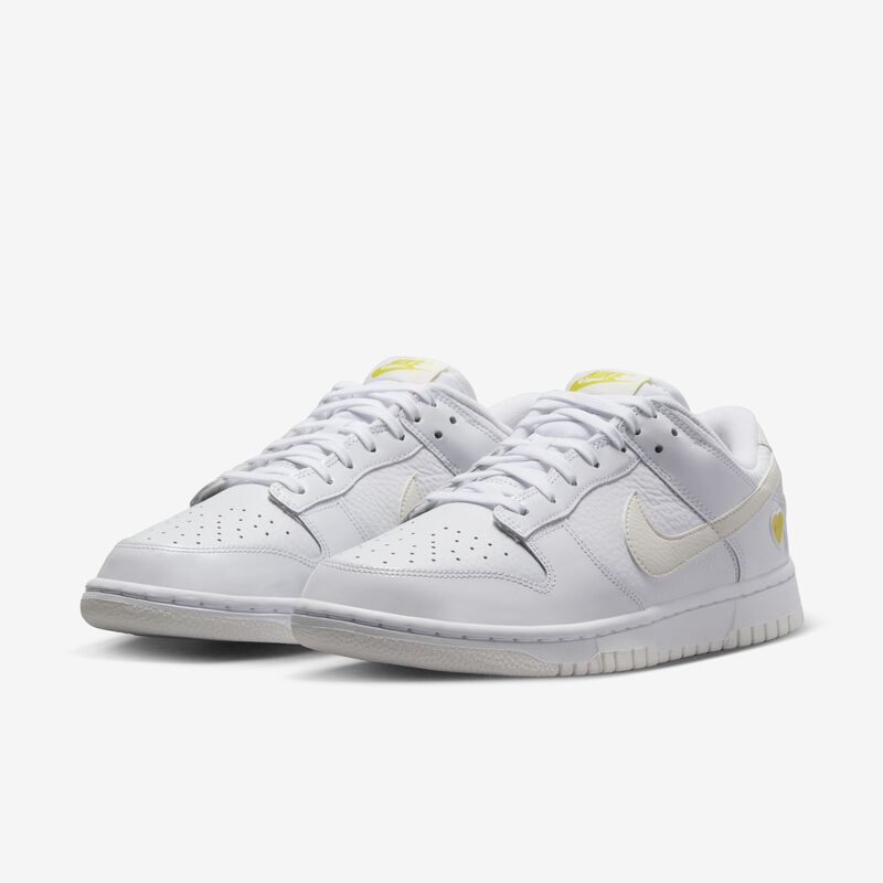 Nike Dunk Low, Blanco/Amarillo opti/Vela, hi-res