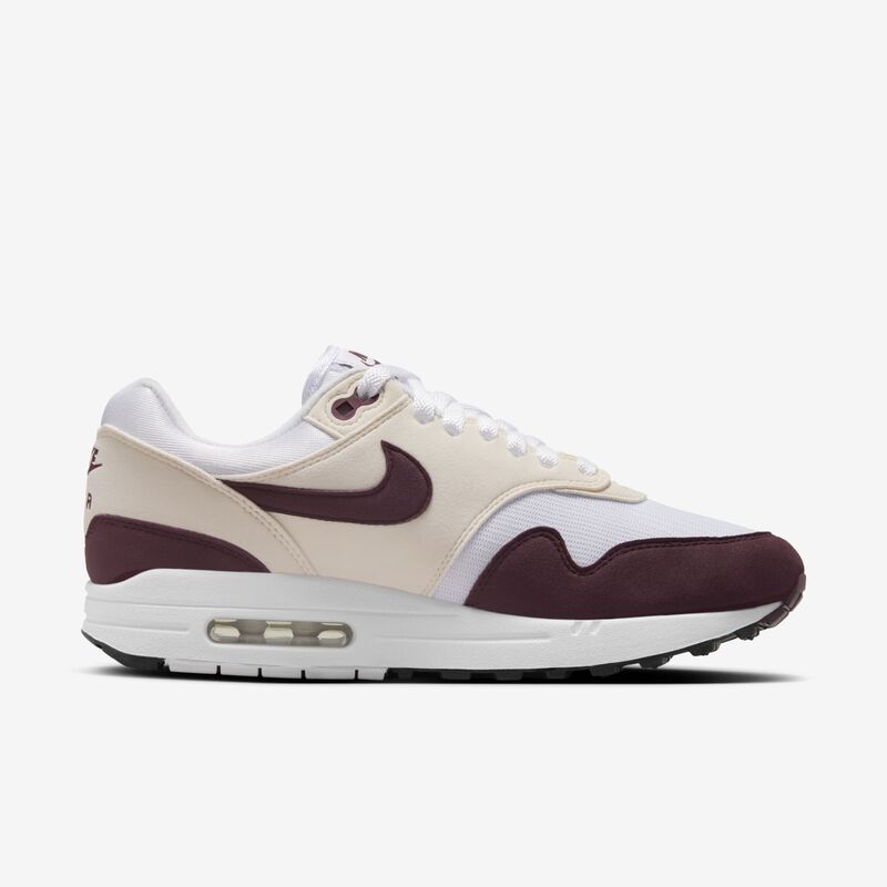 Nike Air Max 1, Blanco/Granate Noche-Fantasma-Negro, hi-res
