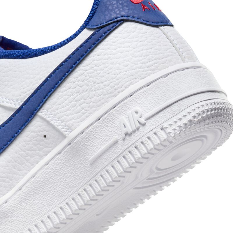 Nike Air Force 1, Blanco/Rojo Universitario/Azul real profundo, hi-res