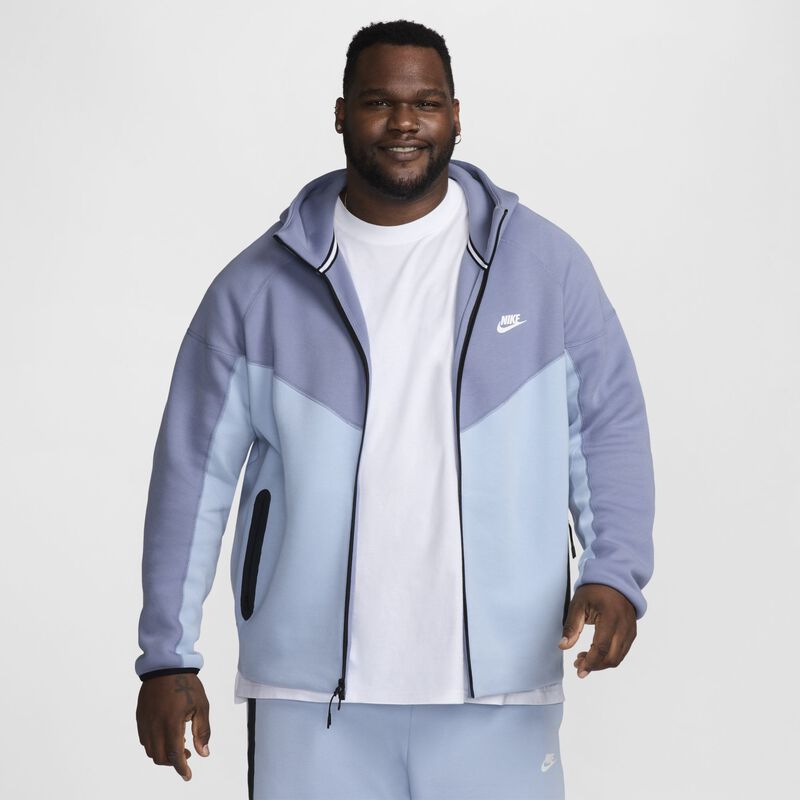 Nike Sportswear Tech Fleece Windrunner, Azul Marino Claro/Pizarra Ceniza/Blanco, hi-res