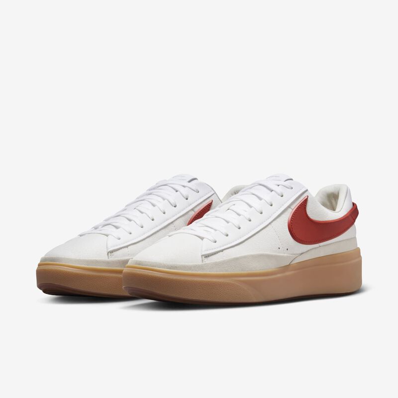 Nike Blazer Phantom Low, Blanco/Blanco cumbre/Amarillo goma/Rojo dragón, hi-res
