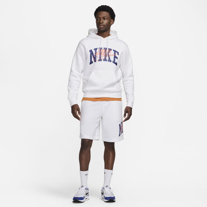 Nike Club Fleece, Blanco/Naranja Seguridad, hi-res