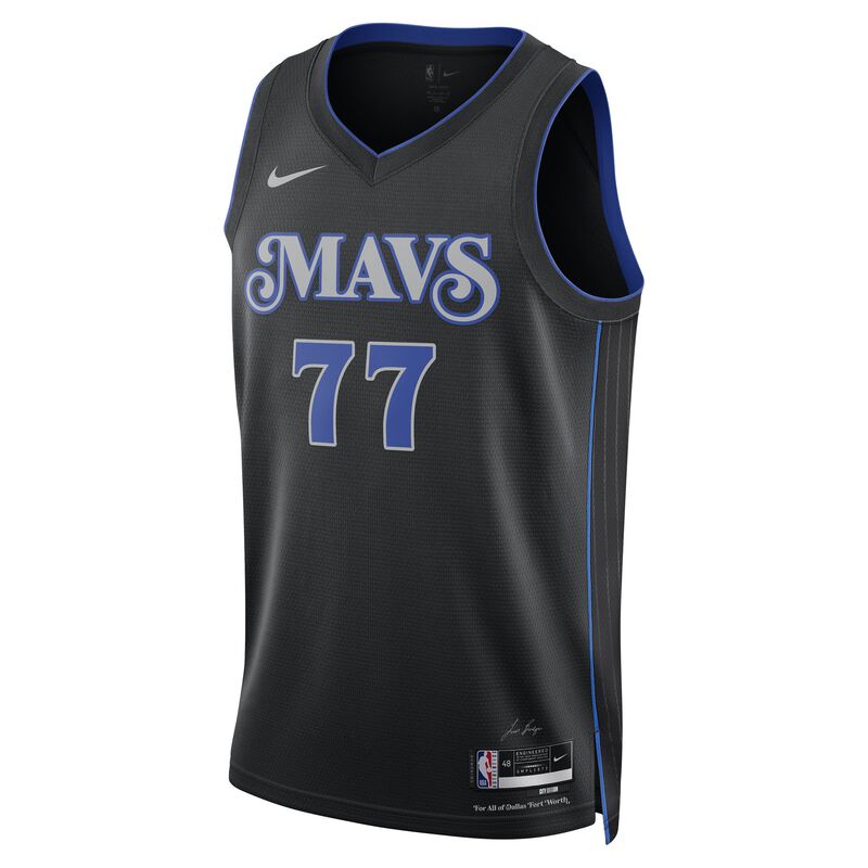 Luka Doncic Dallas Mavericks 2023/24 City Edition, Negro, hi-res