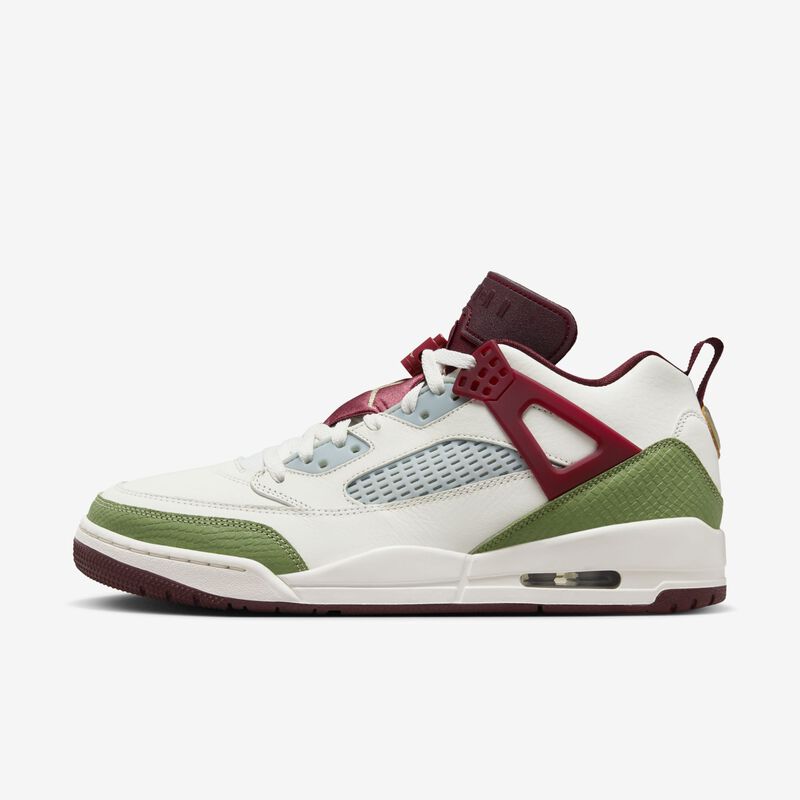 Jordan Spizike Low Lunar New Year, Vela/Verde Aceite/Rojo Oscuro del Equipo/Oro Metálico, hi-res