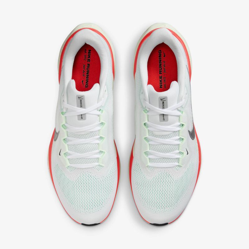 Nike Pegasus 41, Blanco/Barely Green/Carmesí brillante/Plata metalizado, hi-res