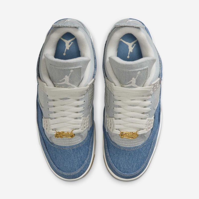Air Jordan 4 Retro "Worn Blue", Vela/Marrón claro goma/Azul gastado/Vela, hi-res