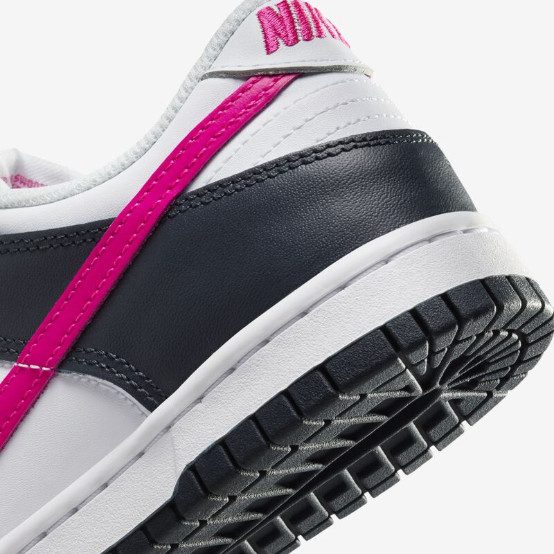 Nike Dunk Low, Obsidiana Oscura/Rosa Feroz-Blanco, hi-res