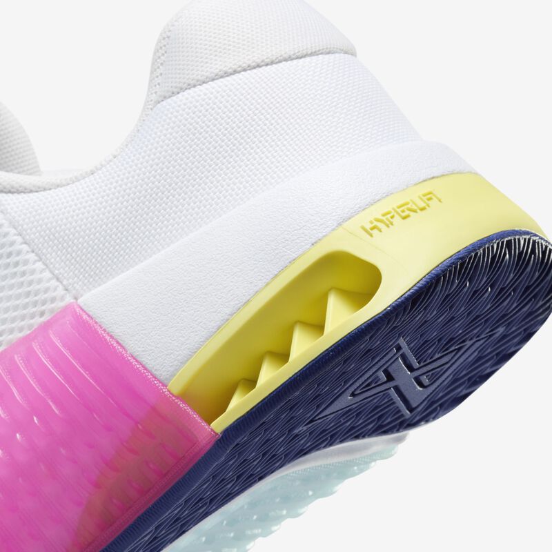 Nike Metcon 9, Blanco/Blanco-Azul Real Profundo-Rosa Feroz, hi-res