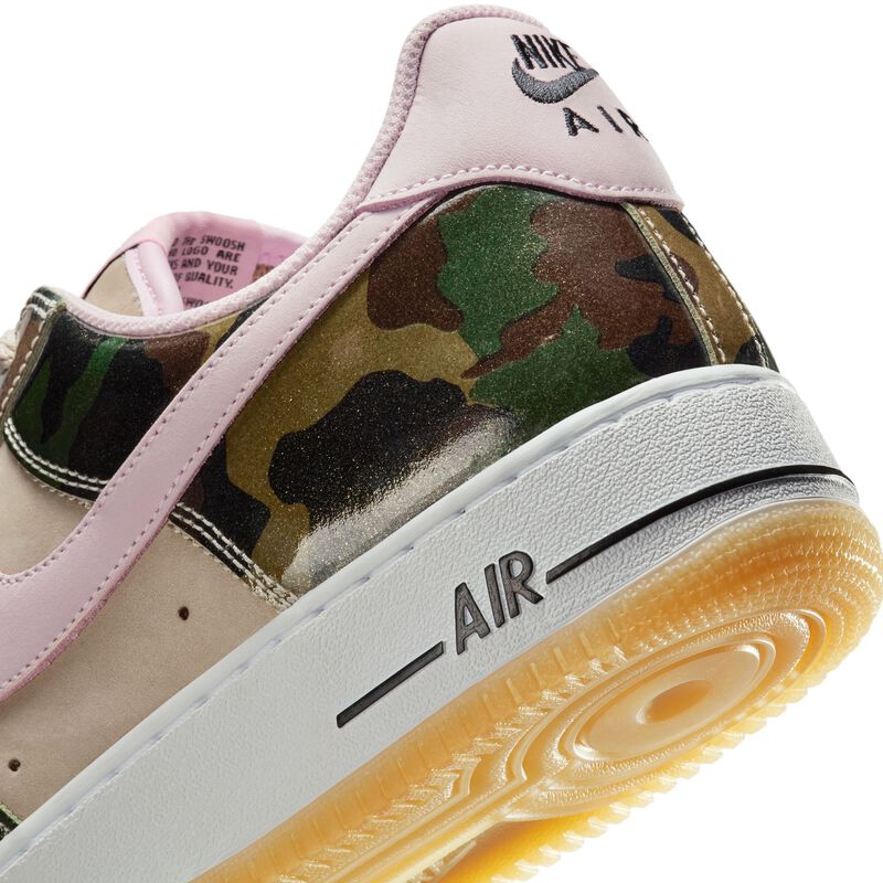 Nike Air Force 1 Low Retro, Desierto Caqui/Rosa Espuma-Negro-Blanco, hi-res