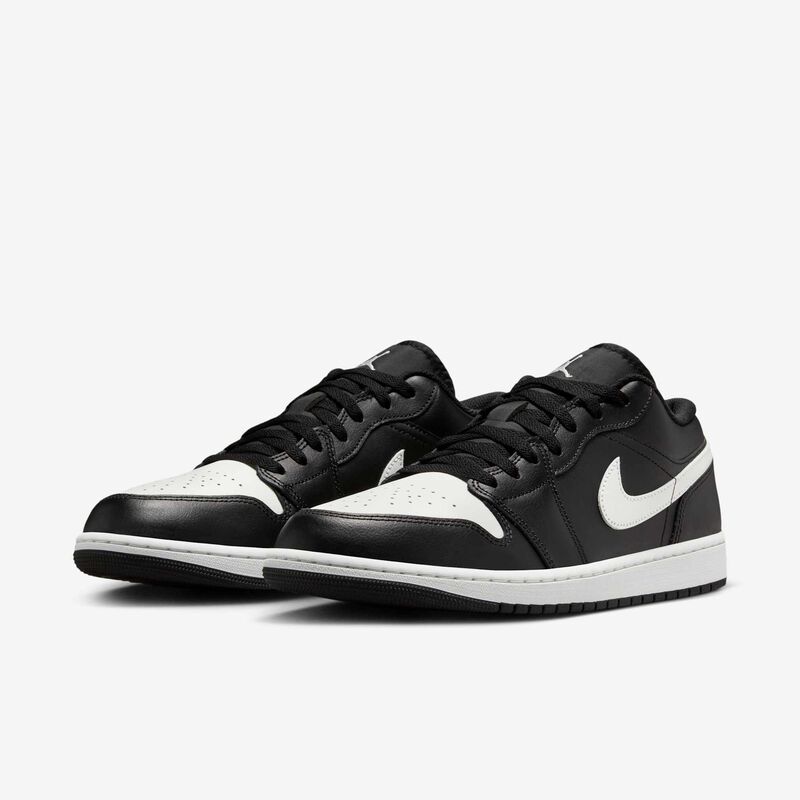 Air Jordan 1 Low, Negro/Blanco Cumbre, hi-res