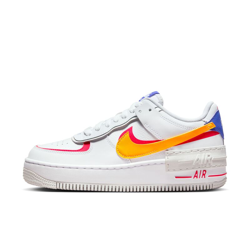 Nike Air Force 1 Shadow, Blanco/Rojo sirena/Polvo fotón/Reloj de sol, hi-res