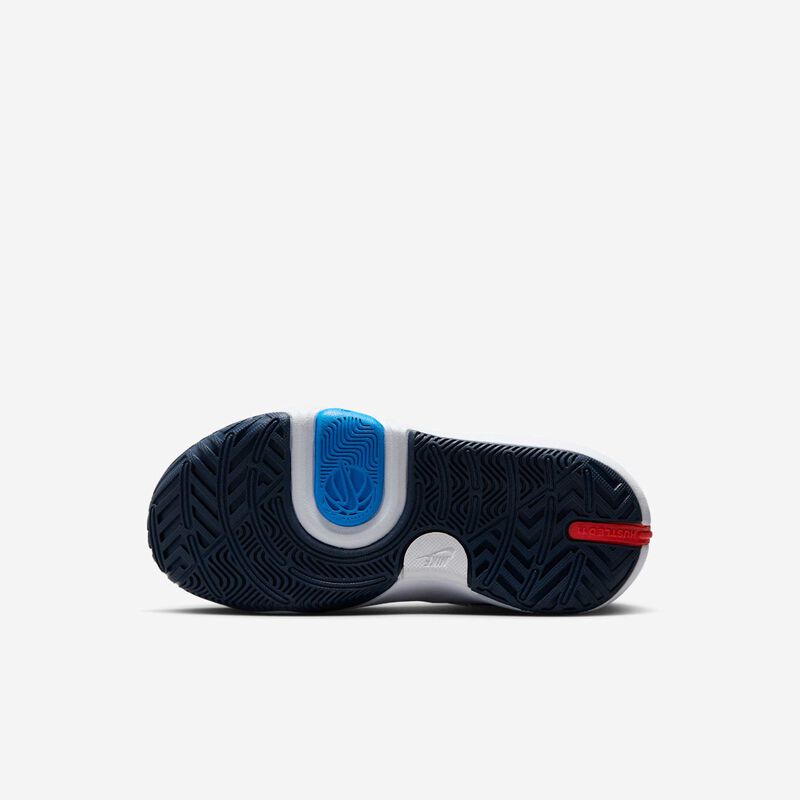 Nike Team Hustle D 11, Blanco/Carmesí Brillante/Azul Foto/Toque De Limón Claro, hi-res