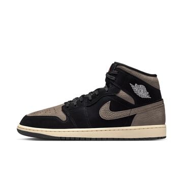 Air Jordan&nbsp;1 Mid SE, Negro/Mango Salvaje Claro/Gris Oliva, hi-res