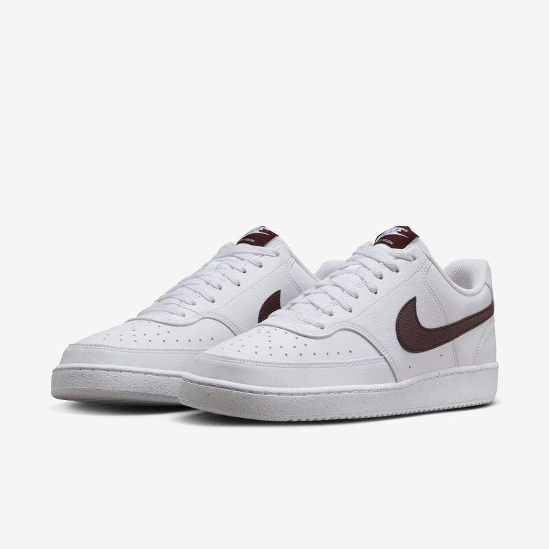 Nike Court Vision Low Next Nature, Blanco/Burdeos Enérgico, hi-res