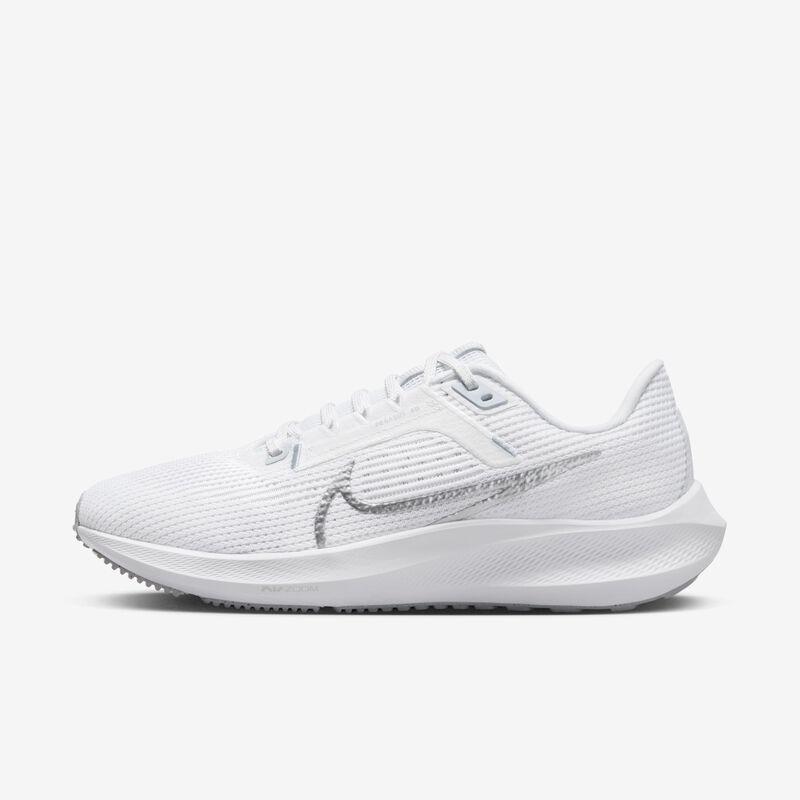 Nike Pegasus 40, Blanco/Platino puro/Plata metalizado, hi-res