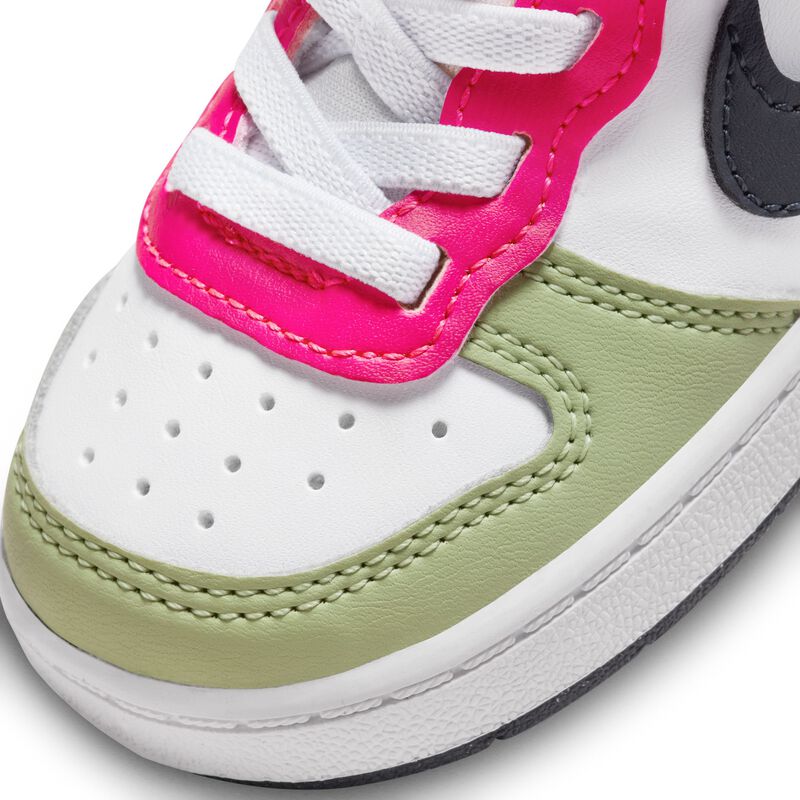 Nike Court Borough Low Recraft, Blanco/Rosa Feroz/Ultramarino Claro/Obsidiana Oscura, hi-res