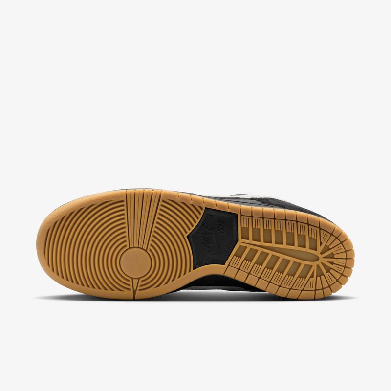 Nike SB Dunk Low Pro, Negro/Negro/Marrón Claro Goma/Blanco, hi-res
