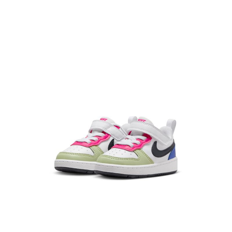 Nike Court Borough Low Recraft, Blanco/Rosa Feroz/Ultramarino Claro/Obsidiana Oscura, hi-res