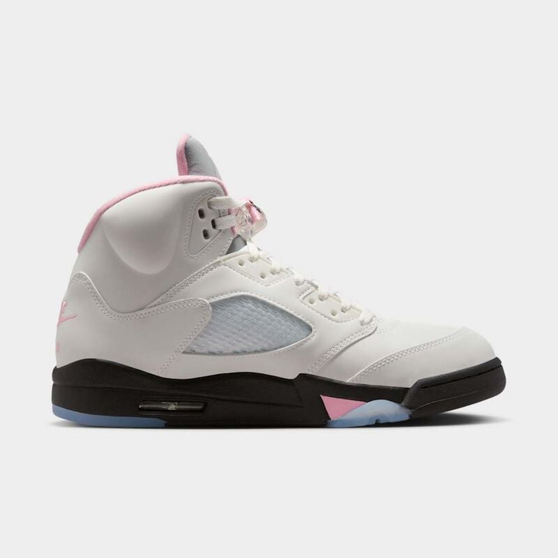 Air Jordan 5 Retro, Blanco/Negro/Rosa suave medio, hi-res