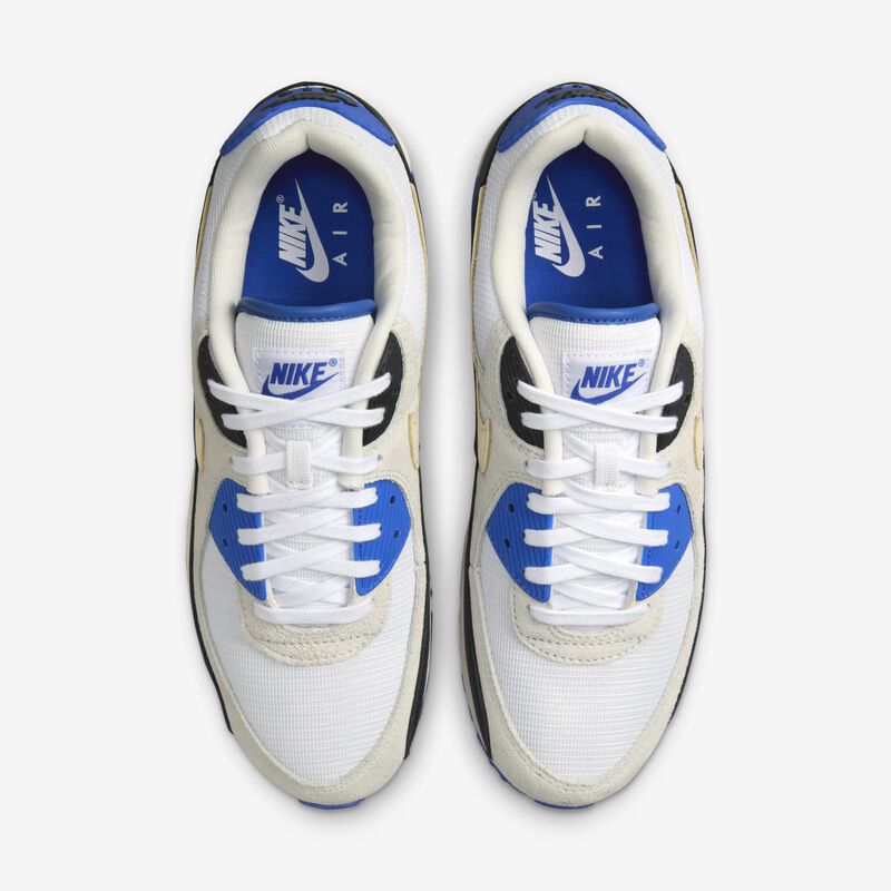 Nike Air Max 90 Premium, Blanco/Azul Carrera/Negro/Caqui, hi-res