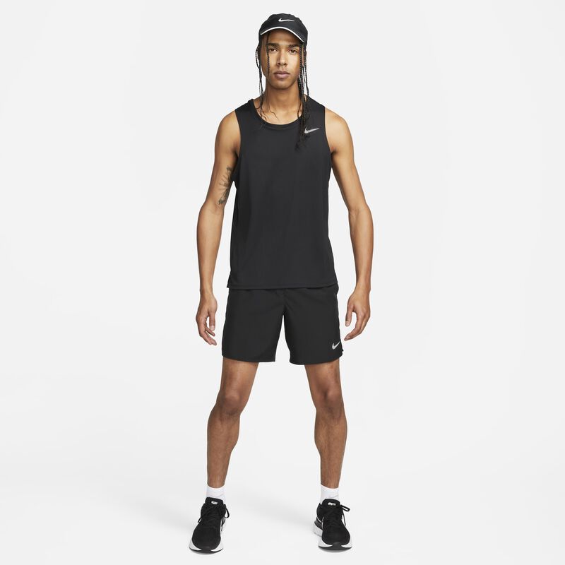Nike Miler, Negro/Silvato reflectante, hi-res