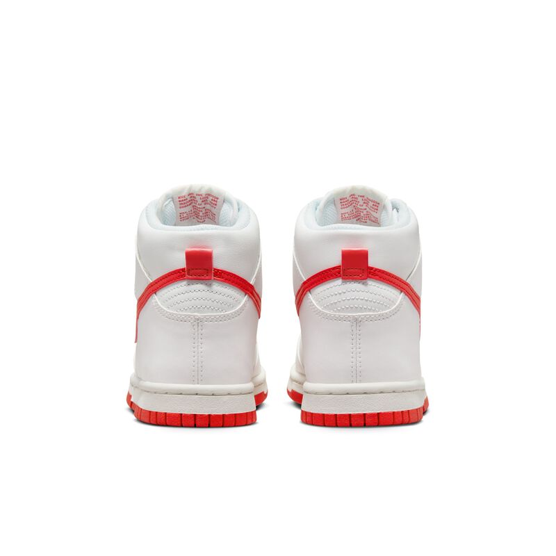 Nike Dunk High, Blanco cumbre/Rojo pista, hi-res