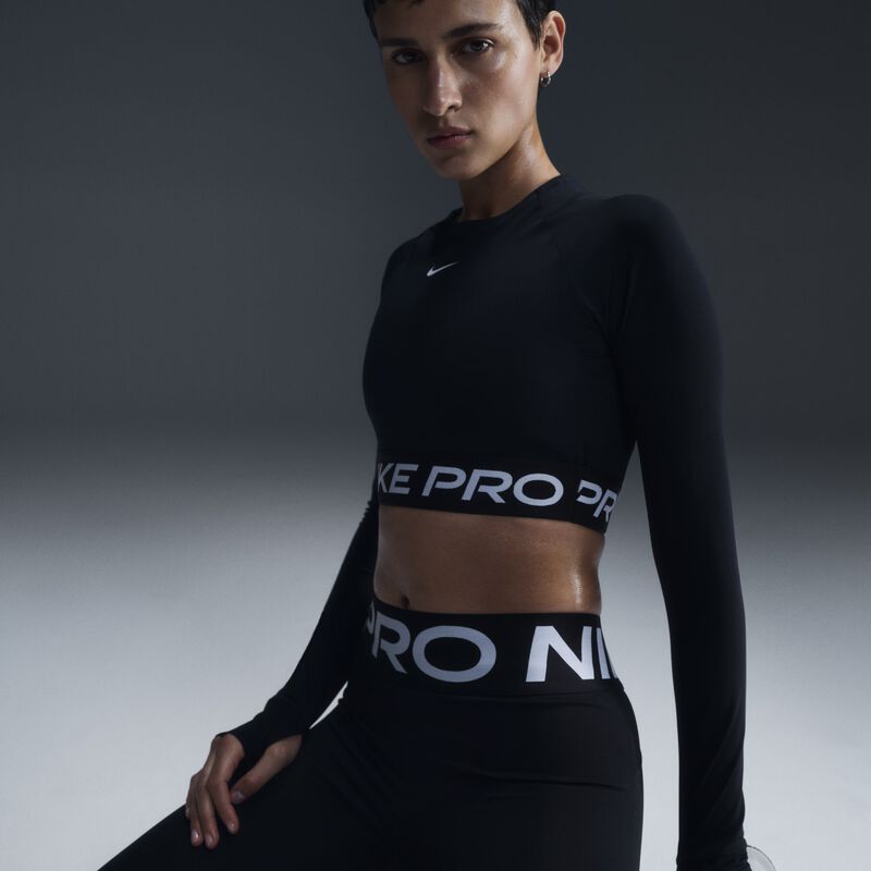 Nike Pro, Negro/Blanco, hi-res