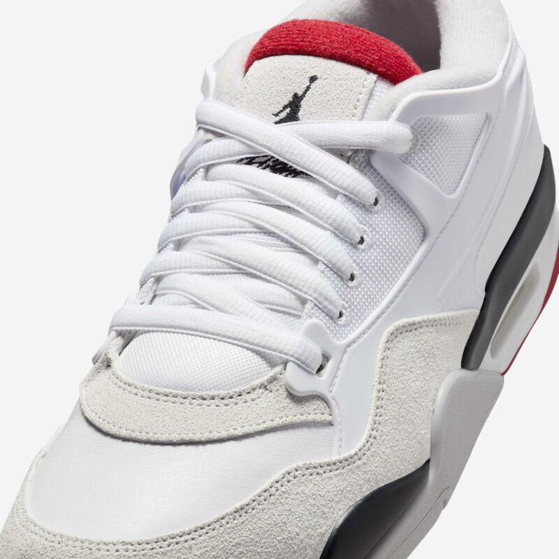 Air Jordan 4 RM, Blanco/Negro/Gris Neutro/Rojo Universitario, hi-res