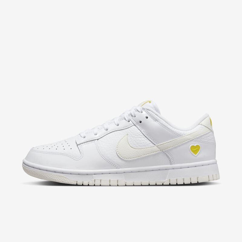 Nike Dunk Low, Blanco/Amarillo opti/Vela, hi-res