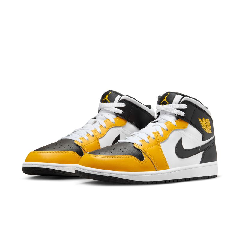 Air Jordan 1 Mid, Amarillo Ocre/Negro-Blanco, hi-res