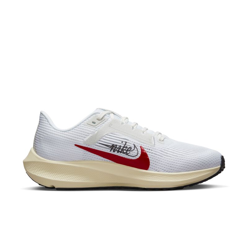 Nike Pegasus 40 Premium, Blanco/Polvo fotón/Rojo universitario/Multicolor, hi-res