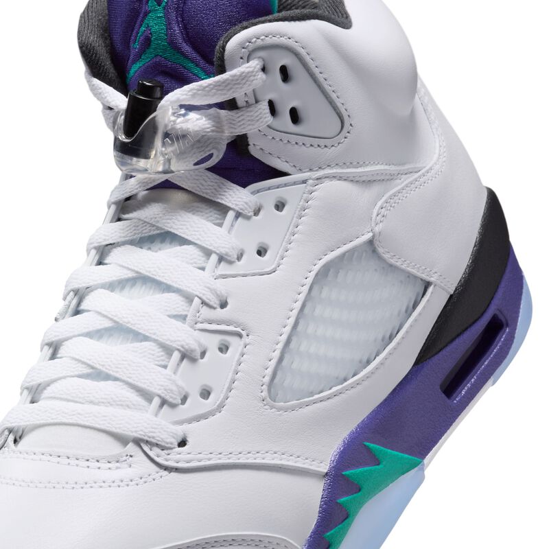 Air Jordan 5 Retro Grape, Blanco/Nueva Esmeralda-Uva Hielo-Negro, hi-res
