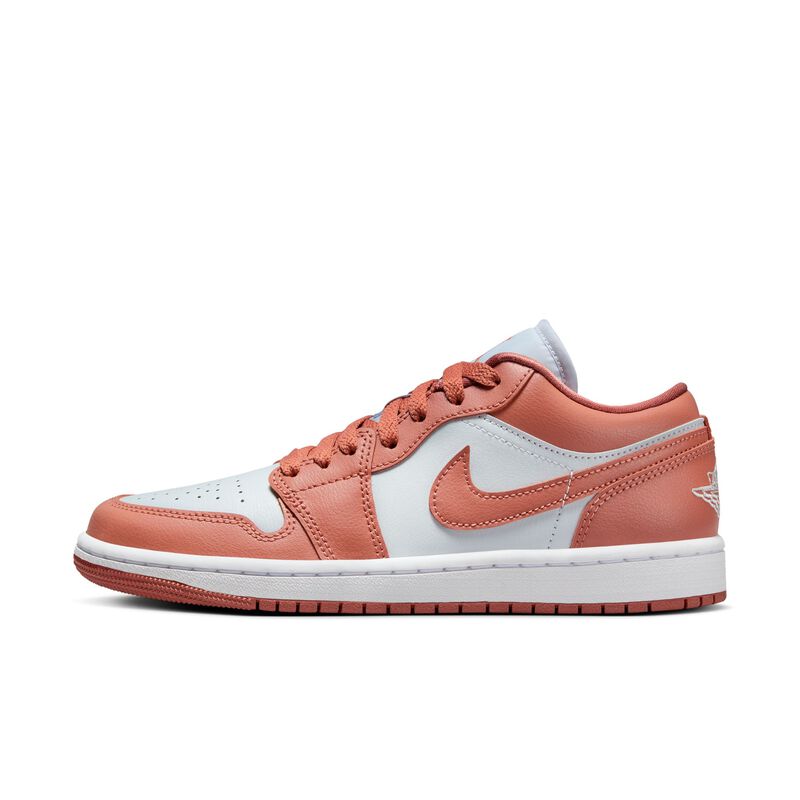 Air Jordan 1 Low, Platino puro/Blanco/Naranja Sky J, hi-res