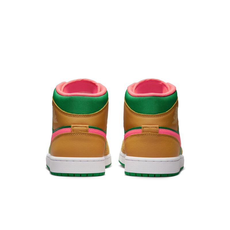 Air Jordan 1 Mid SE, Chutney/Verde suerte/Ponche caliente/Oro celeste, hi-res