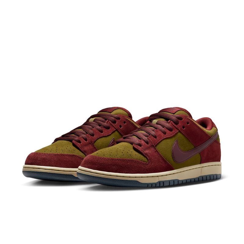 Nike SB Dunk Low Pro, Equipo Oscuro Rojo/Burdeos Crush-Oliva Flak, hi-res
