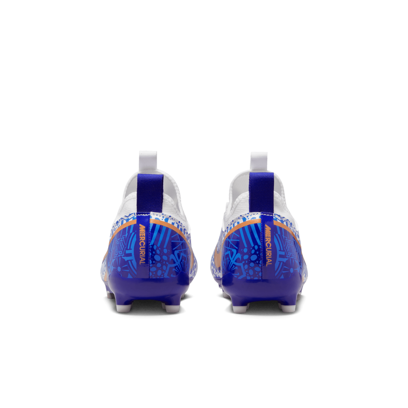 Nike Jr. Zoom Mercurial Vapor 15 Academy CR7 MG, Blanco/Concordia/Azul medio/Cobre metálico, hi-res