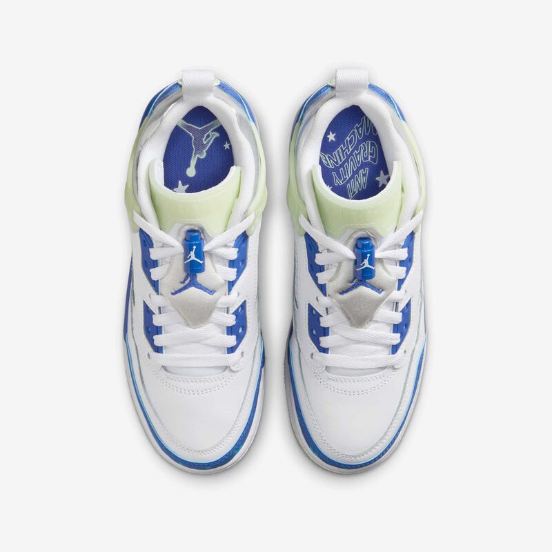 Jordan Spizike Low Sneaker School, Blanco/Volt Tinte/Plata Metalizado/Hiper Royal, hi-res