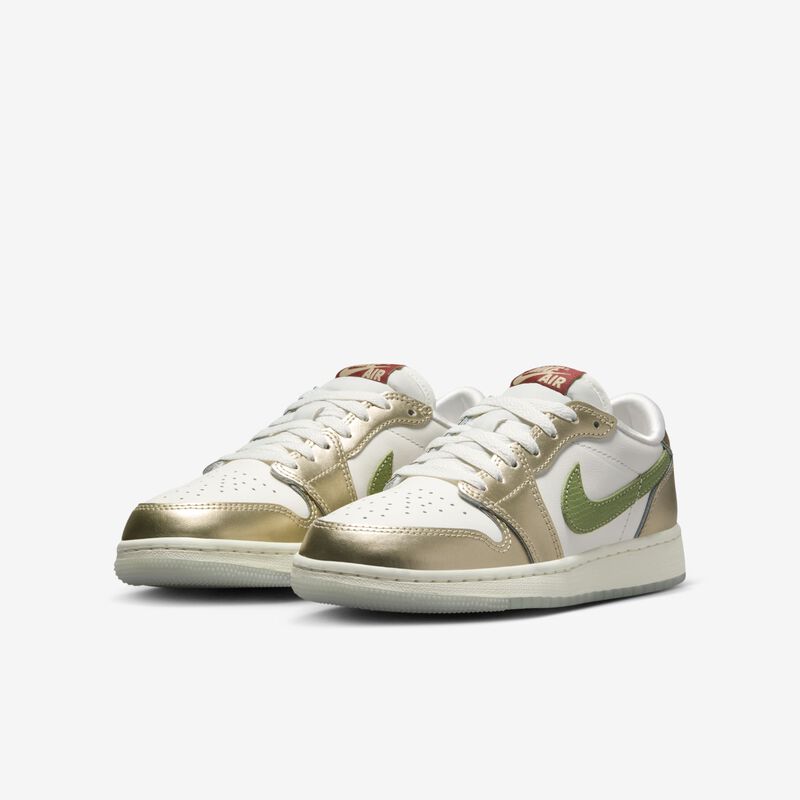 Air Jordan 1 Retro Low OG Chinese New Year, Vela/Verde Aceite-Mtlc Oro Grano-Cedro, hi-res