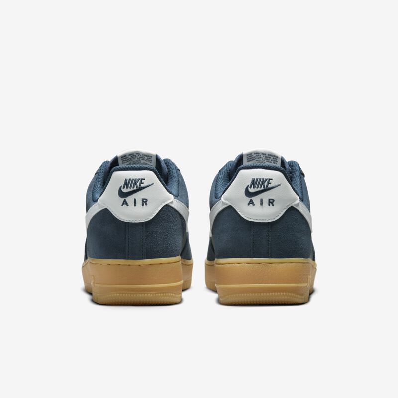 Nike Air Force 1 '07 LV8, Azul Marino Armero/Blanco Cumbre-Marrón Claro Goma, hi-res