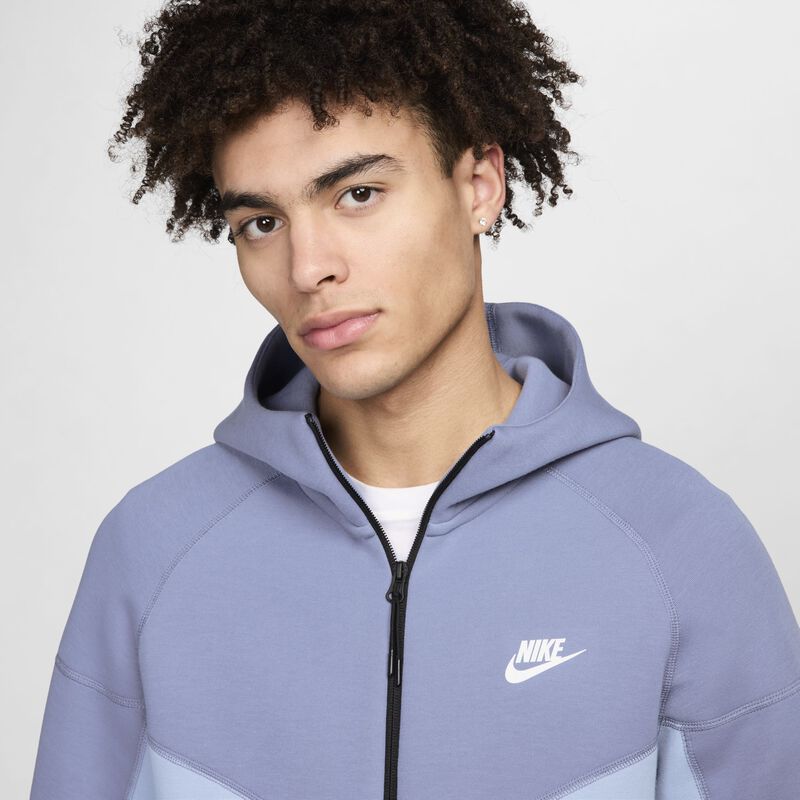 Nike Sportswear Tech Fleece Windrunner, Azul Marino Claro/Pizarra Ceniza/Blanco, hi-res