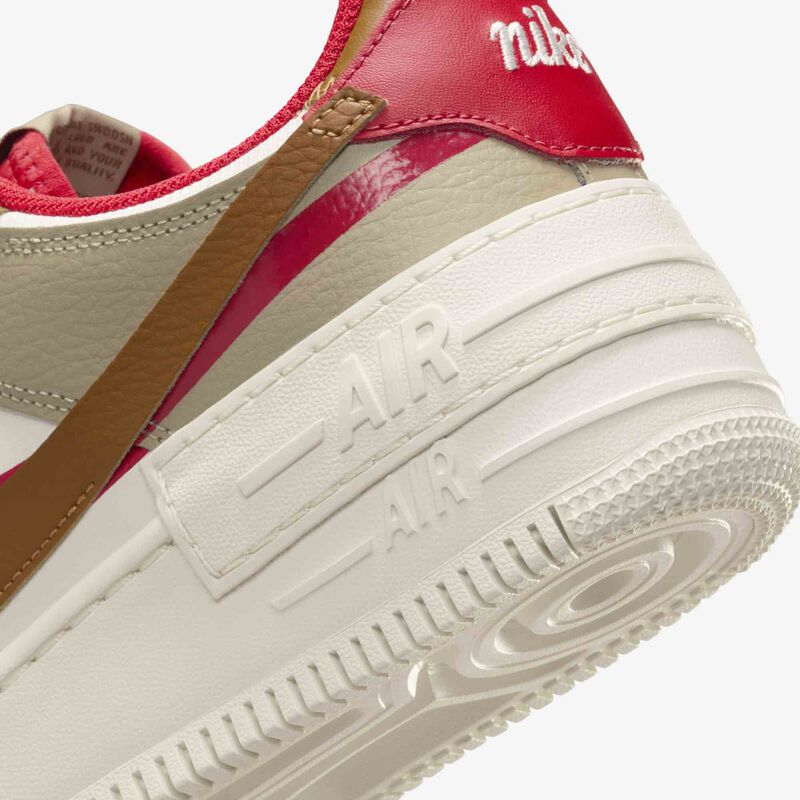 Nike Air Force 1 Shadow, Fantasma/Rojo Fuego/Caqui/Bronceado Británico Claro, hi-res
