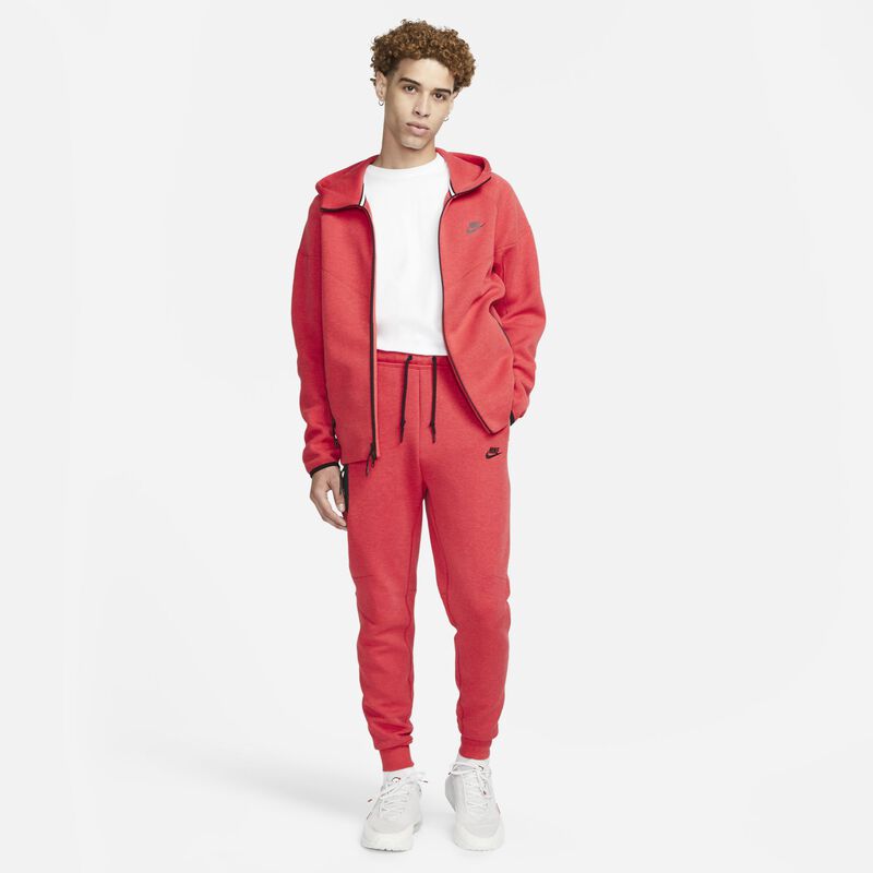 Nike Sportswear Tech Fleece, Rojo universitario claro jaspeado/Negro, hi-res