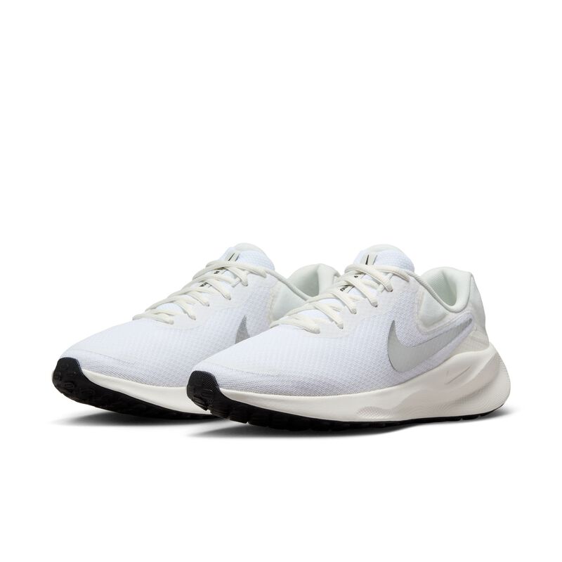 Nike Revolution 7, Blanco/Plata Metalizado-Vela-Negro, hi-res