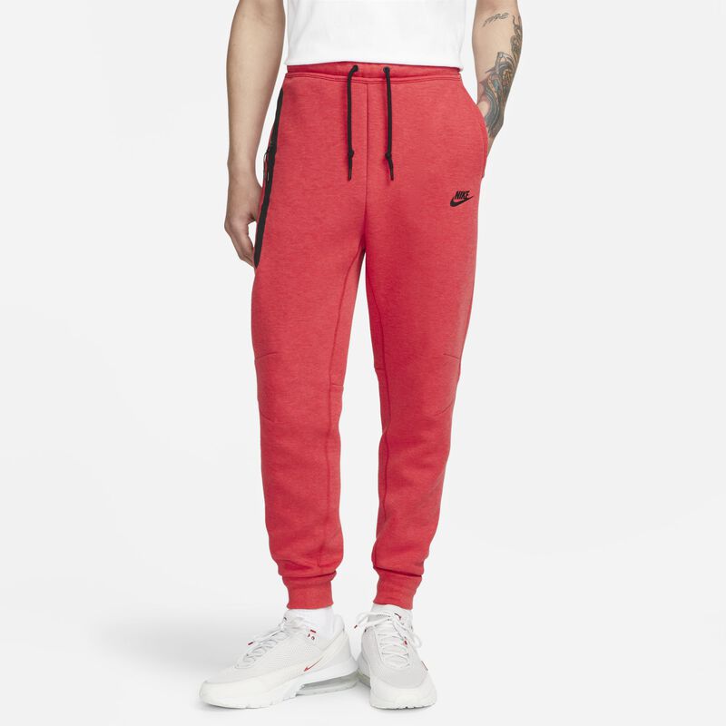 Nike Sportswear Tech Fleece, Rojo universitario claro jaspeado/Negro, hi-res