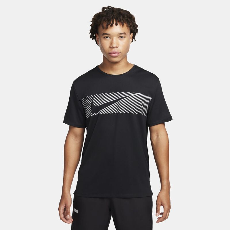 Nike Miler Flash, Negro/Plata Reflectante, hi-res