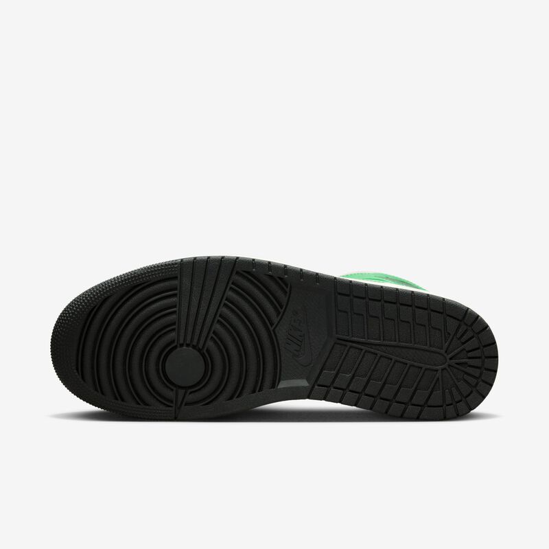 Air Jordan 1 Mid, Verde suerte/Blanco/Negro, hi-res