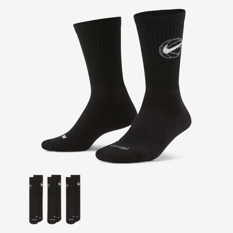 Nike Everyday Crew, NEGRO, hi-res