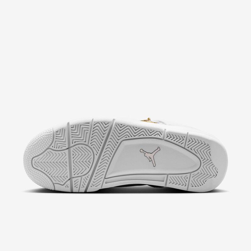 Air Jordan 4 Net, Blanco/Oro Metalizado/Fantasma, hi-res