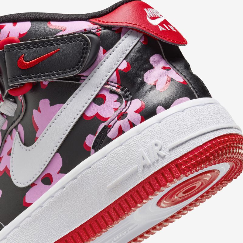 Nike Air Force 1 Mid EasyOn SE, Negro/Blanco-Subida rosa-Rojo Picante, hi-res