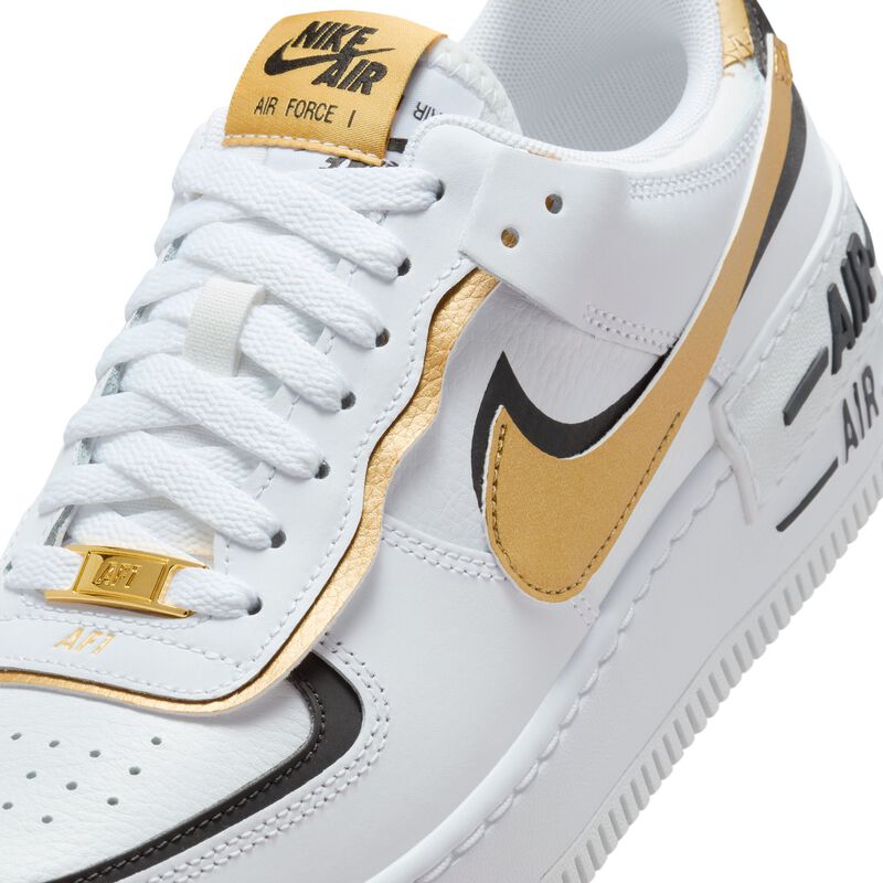 Nike Air Force 1 Shadow, Blanco/Mtlc Oro-Negro, hi-res